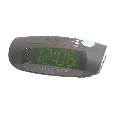 Sonnet Sonnet Industries R-1693 1.2 in. Green LED Display Clock Radio With Aux Cord R-1693